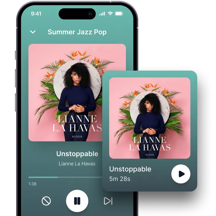 Soundsuit app — music player interface