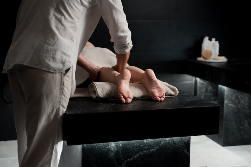 Spa treatment room with calming atmosphere